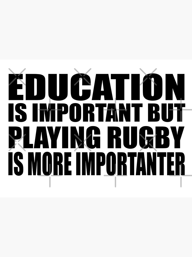 EDUCATION IS IMPORTANT BUT RUGBY IS IMPORTANTER FUNNY COTTON TOTE RUGBY,BAG