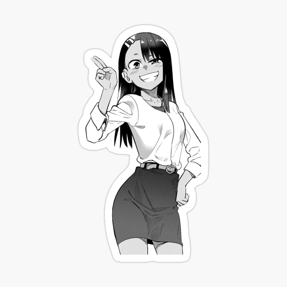 Nagatoro Hayase - The Sassy Waifu from Don't Toy with Me, Miss Nagatoro  anime and manga Sticker for Sale by theUltZombie