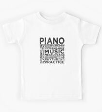 Piano Typography Kids Tee