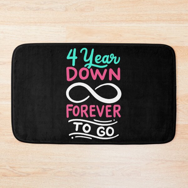 Item preview, 4th Wedding Anniversary - 4 Year Down Forever To Go designed and sold by haselshirt.