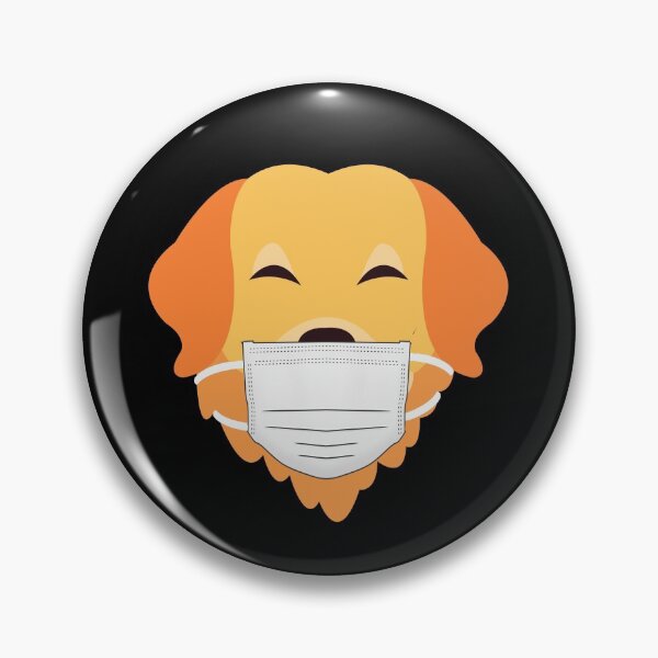 Item preview, Big Face Cute Funny Dog wearing a face mask designed and sold by Rhu Creations.
