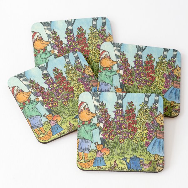 Item preview,  Fox, squirrel, mouse and cat in the garden. designed and sold by Yovin11.