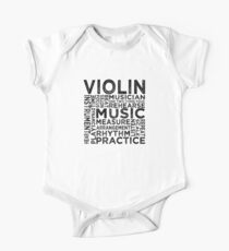 Violin Typography One Piece - Short Sleeve