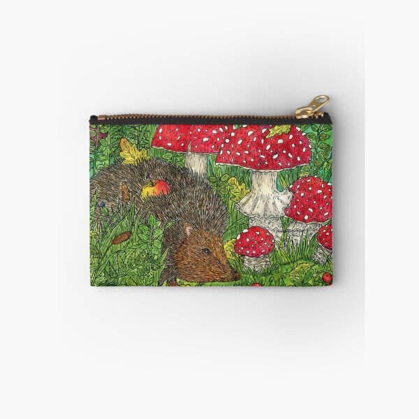 Item preview, Hedgehog and fly agarics. designed and sold by Yovin11.
