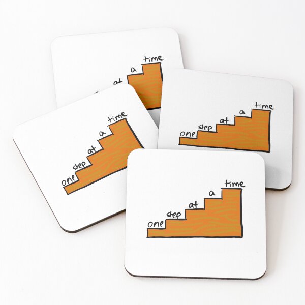 Item preview, one step at a time stairs sticker designed and sold by Piggyfan2.