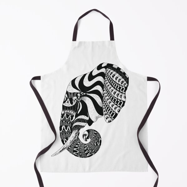 Item preview, Black White Elephant Line Art designed and sold by JTS STORE.