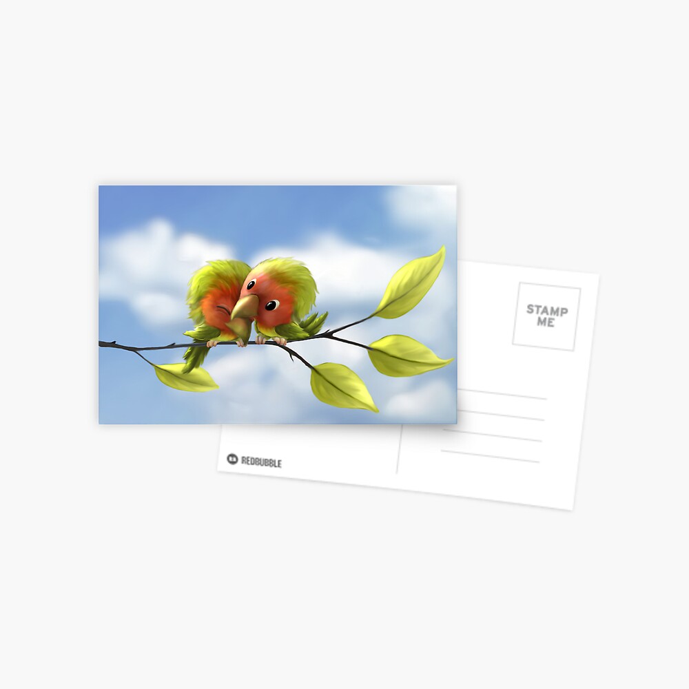 Lovebirds Postcard
