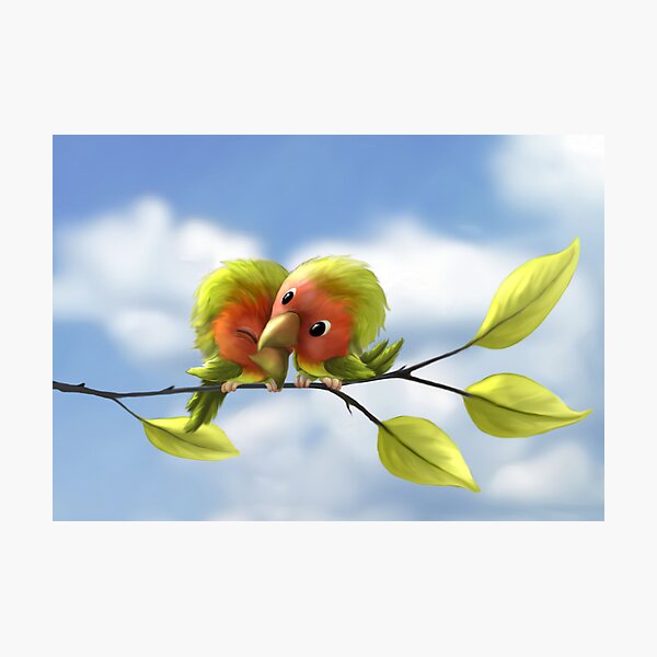 Lovebirds Photographic Print