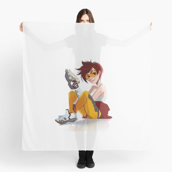 Overwatch Tracer Scarves Redbubble - tracers hair roblox