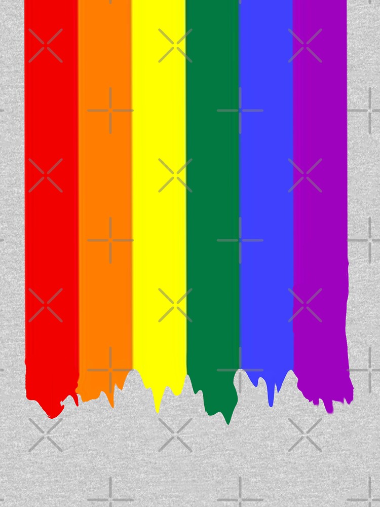 gay pride colors brush strokes