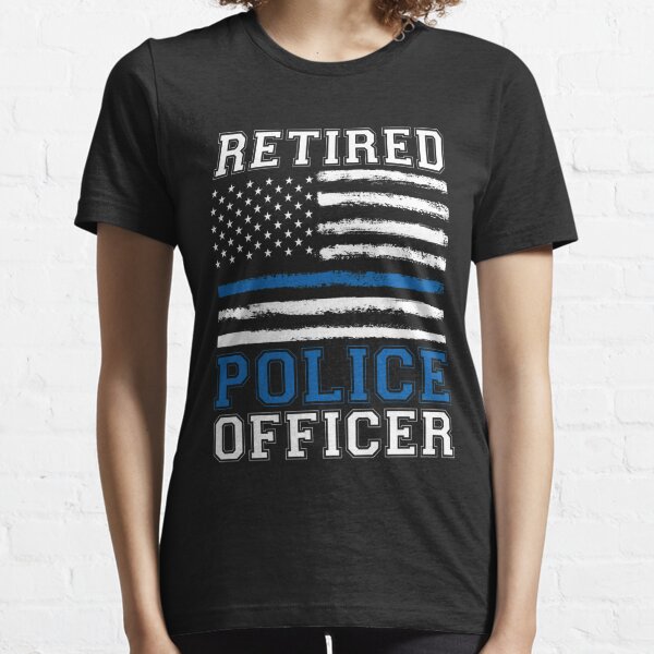 Retired Police Officer Thin Blue Line US Flag Essential T-Shirt