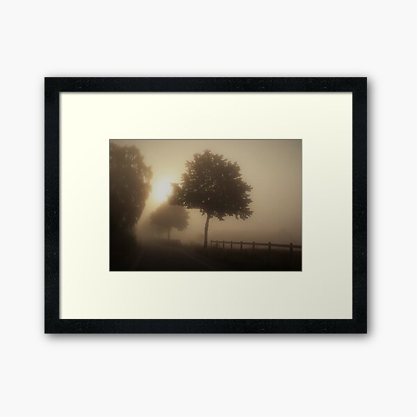Morning fog Framed Art Print