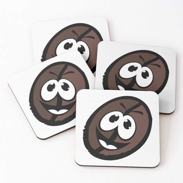 Item preview, Comic coffee bean funny grin crass design sticker meme bean coffee 3D designed and sold by Shirtilike.