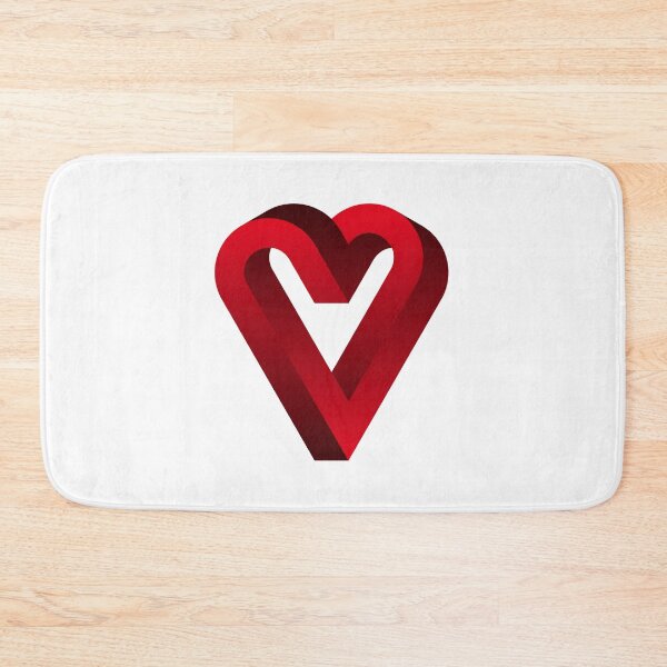 Item preview, Impossible red heart shape. 3D optical illusion. Endless love. designed and sold by TashaVector.