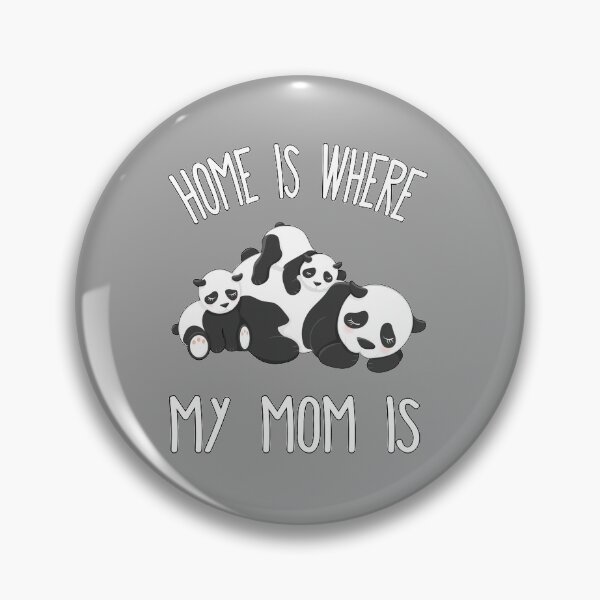 Item preview, Home Is Where My Mom Is Quote Mother & Baby Panda Bears designed and sold by funnytshirtemp.