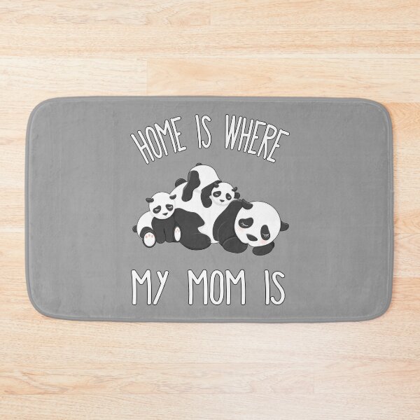 Item preview, Home Is Where My Mom Is Quote Mother & Baby Panda Bears designed and sold by funnytshirtemp.