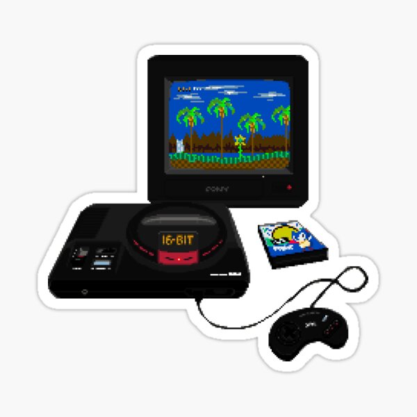 Mega Drive / Genesis - Retro Gaming - Original Pixel Art Sticker