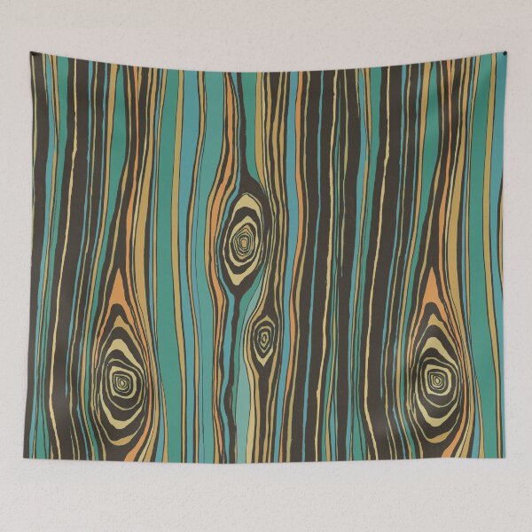 Item preview, Wood pattern (green, blue, orange) designed and sold by Atelier Eyeling.