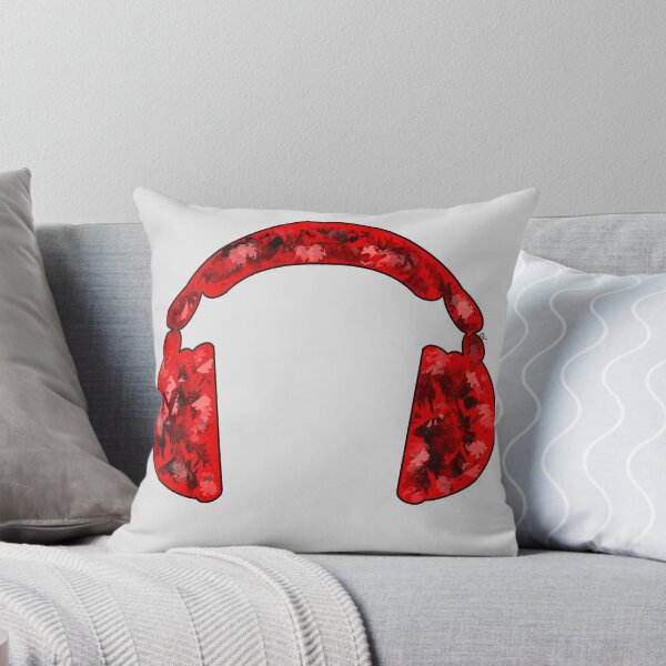 Item preview, Red, black and salmon headphones designed and sold by BV-creas.