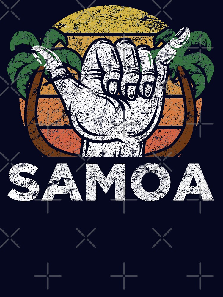 Vintage Shaka Samoa T-Shirt Samoan Beach Shirt Vintage Shaka Samoa T-Shirt Samoan Beach Shirt