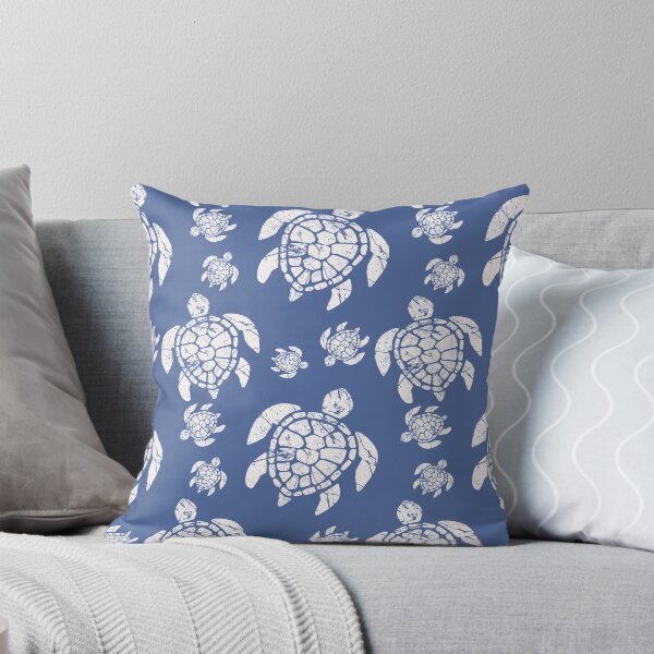 Item preview, White Sea Turtle Pattern in Light Blue Background designed and sold by SoccaTamam.
