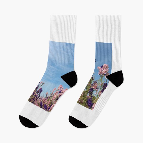 Item preview, Blue and Pink Flower Confetti Fields Landscape designed and sold by LearsInteriors.