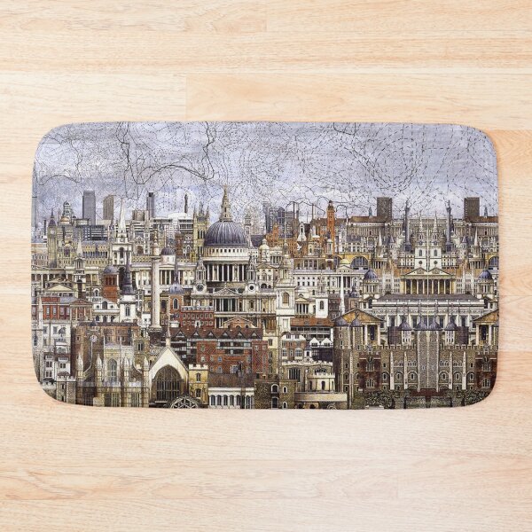 Item preview, Buildings and architecture sketchy effect print designed and sold by Mahnoor Haroon  Niazi.