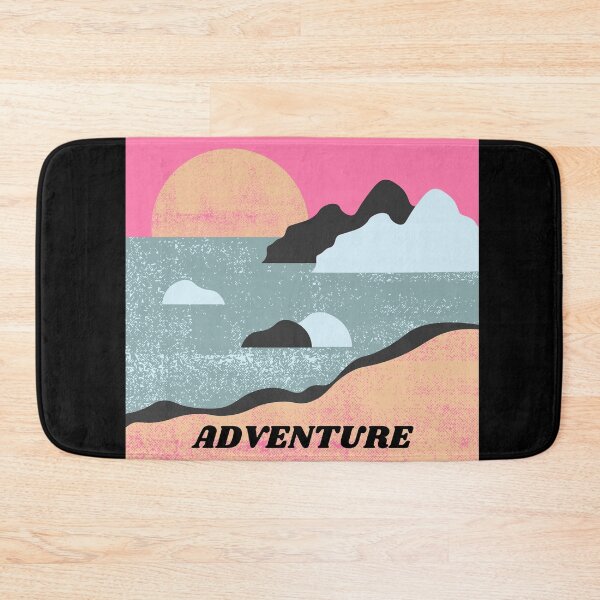 Item preview, Copy of Adventure Retro Illustrationpink anc black beach sand and sun Summer Digital Art designed and sold by conceptDVS.