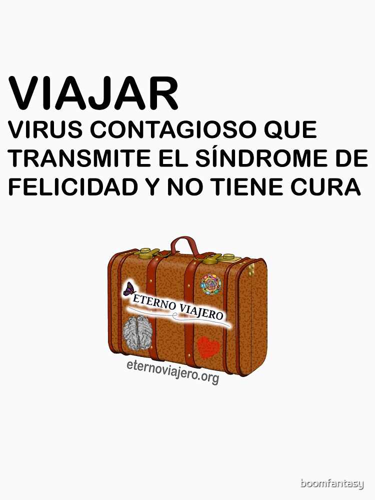Frase de viajeros con maleta de viaje de boomfantasy