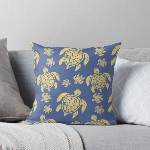 Item preview, Yellow Sea Turtle Pattern in Light Blue Background designed and sold by SoccaTamam.