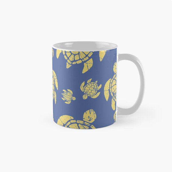 Item preview, Yellow Sea Turtle Pattern in Light Blue Background designed and sold by SoccaTamam.