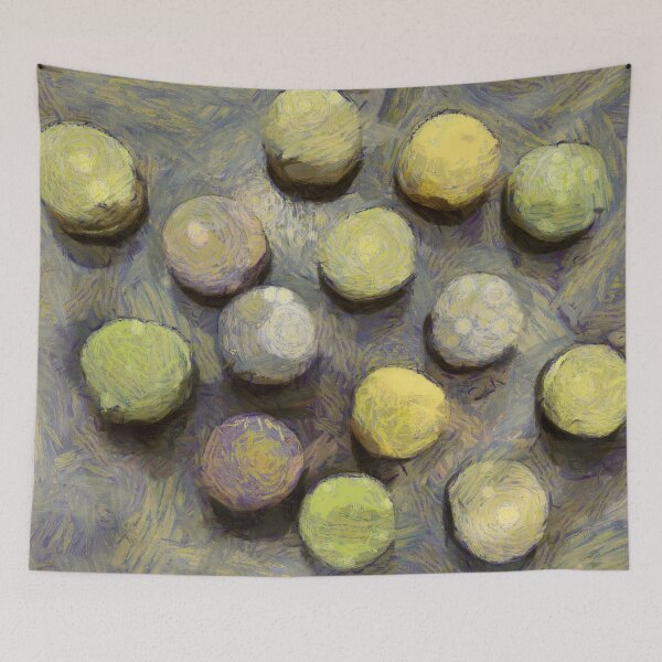Item preview,  Abstract painting of French Macarons in Vincent Van Gogh style  designed and sold by AnnaMelekhina.