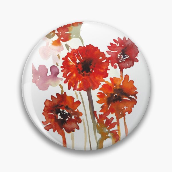 Item preview, Transvaal daisy watercolour painting on white designed and sold by EarthyPlanty.