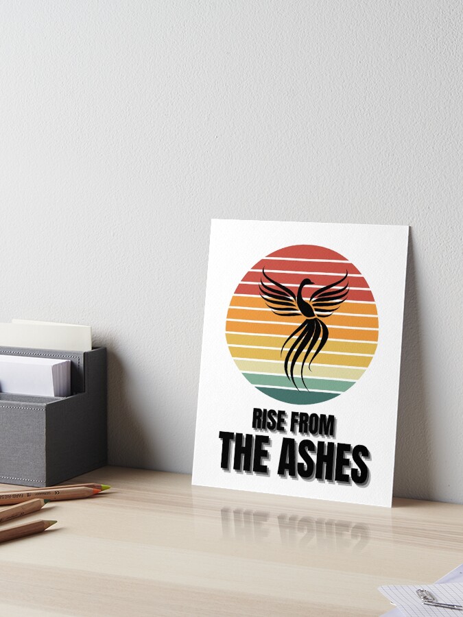 Rise From The Ashes Vintage Phoenix Art Board Print By Onetimeengineer Redbubble