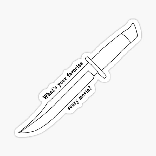 "Scream knife (BLCK)" Sticker by Thefoxsin Redbubble