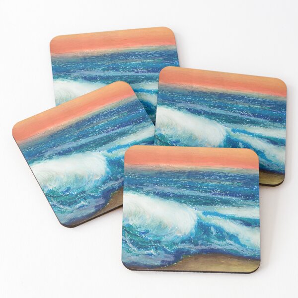 Item preview, sunset on stormy wave beach  designed and sold by DaryaGeft.