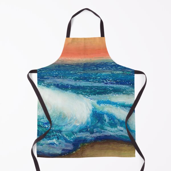 Item preview, sunset on stormy wave beach designed and sold by DaryaGeft.