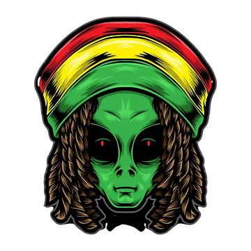 Artwork thumbnail, Reggae alien by Rakos-Merch