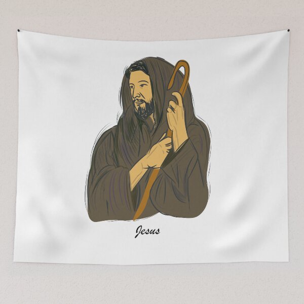Item preview, I love jesus t-shirt | jesus t-shirt | portrait jesus christ holding stick designed and sold by KARTICK DUTTA.