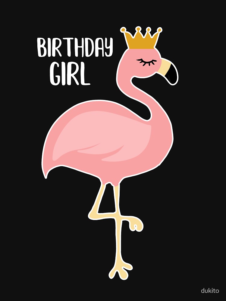 Pink Flamingo, Birthday Girl Gift Princess | Kids T-Shirt