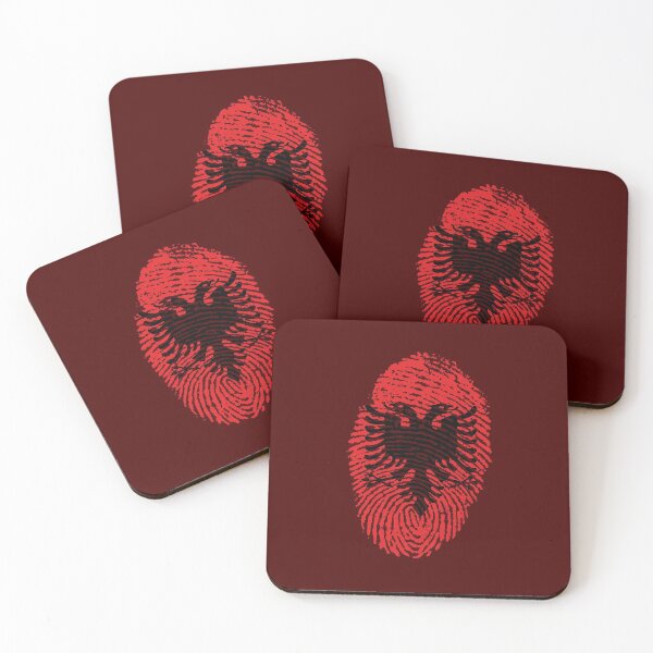 Item preview, Albanian fingerprint flag designed and sold by P-I-R.