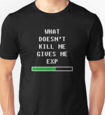 Was mich nicht umbringt, gibt mir exp (weiß) Slim Fit T-Shirt