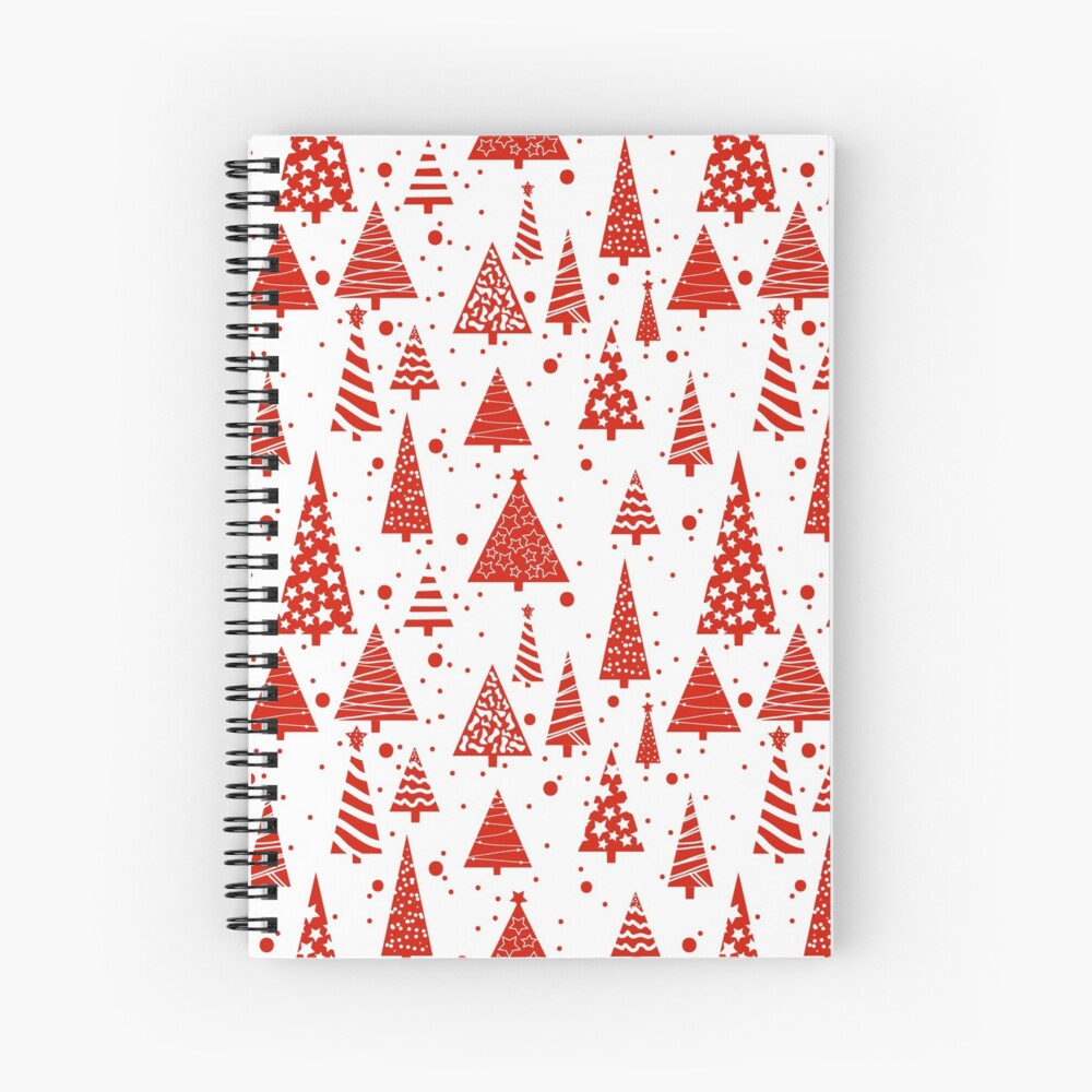 A Red Christmas Spiral Notebook