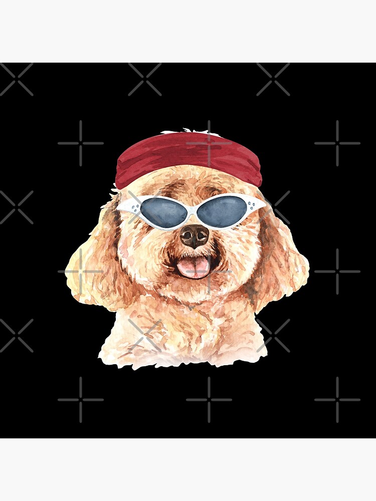 Watercolor Poodle shades,gym,exercise, by dog-gifts