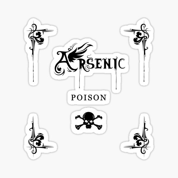 Arsenic Poison Black Transparent Sticker