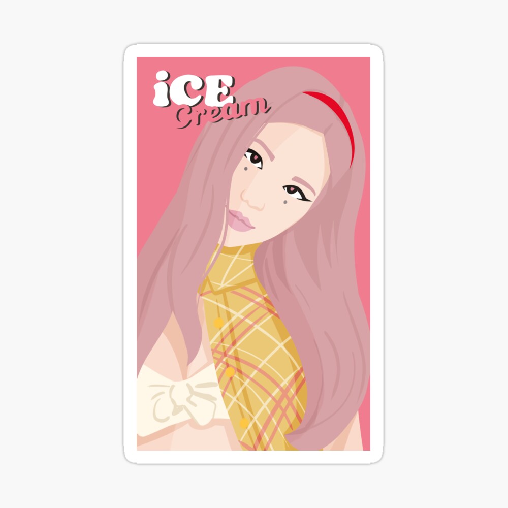 rose ice cream blackpink photographic print by fucj redbubble