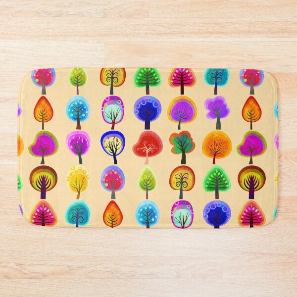 Item preview, Colorful trees forest decorative pattern designed and sold by NatureArtUK.