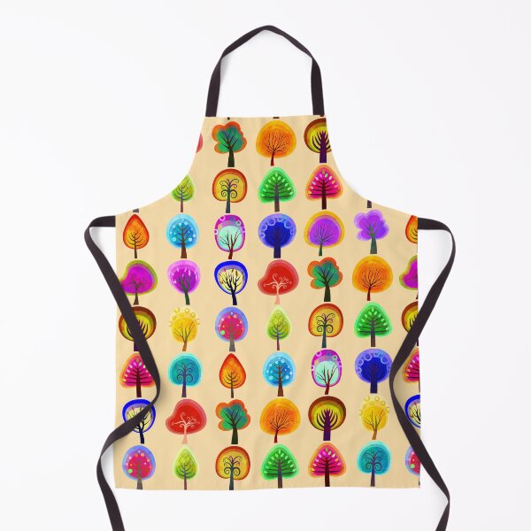 Item preview, Colorful trees forest decorative pattern designed and sold by NatureArtUK.