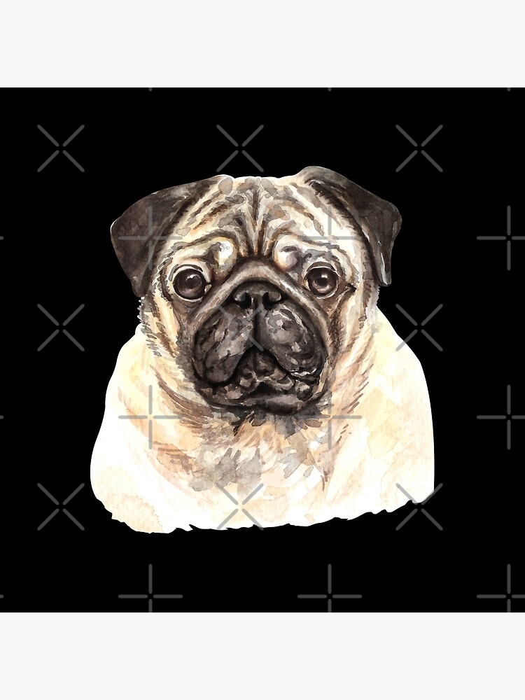 Watercolor Pug Dog by dog-gifts