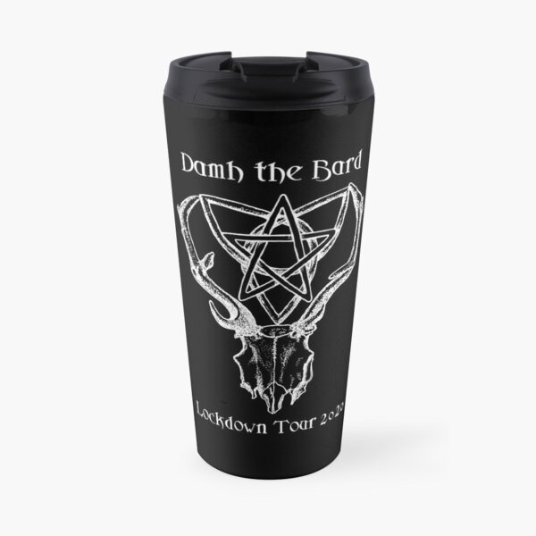 Lockdown Tour 2020 (this is a White image on a transparent background) Travel Mug